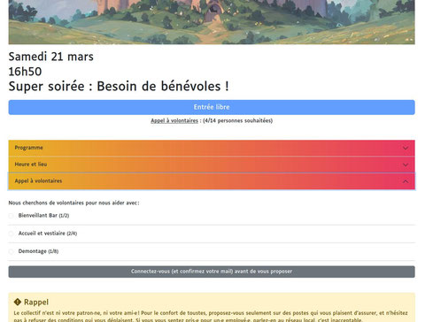 Billetterie — événement